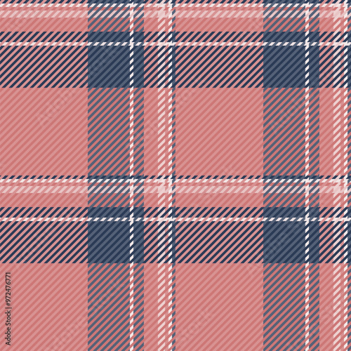 Window texture background check, outside plaid vector pattern. Gentleman textile fabric tartan seamless in red and blue colors.