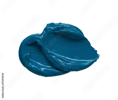 A smear of acrylic paint on a white background, a unique work of art, an expressive element of decor. The photograph reflects a combination of color and space that captures attention and inspires.