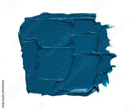 A smear of acrylic paint on a white background, a unique work of art, an expressive element of decor. The photograph reflects a combination of color and space that captures attention and inspires.