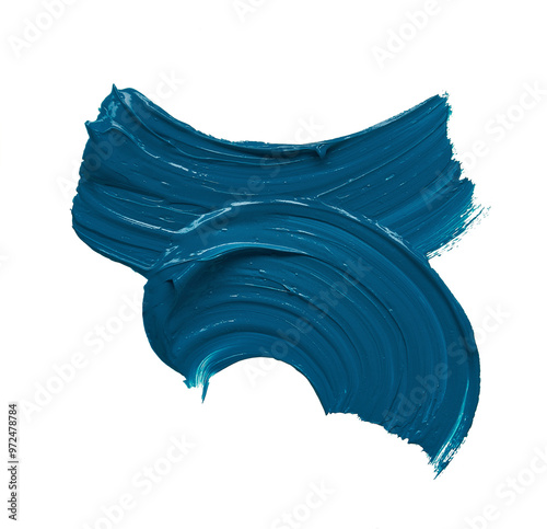 A smear of acrylic paint on a white background, a unique work of art, an expressive element of decor. The photograph reflects a combination of color and space that captures attention and inspires.