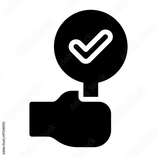 agree glyph icon