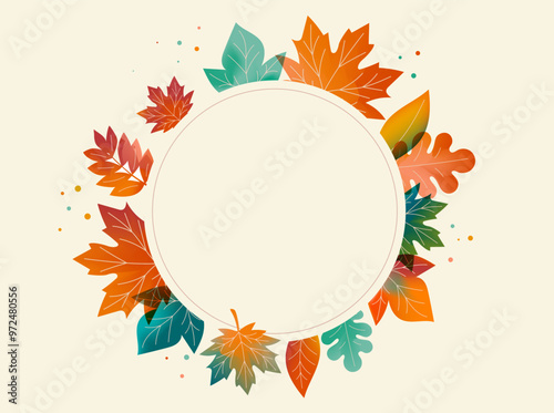 Autumn, Fall background, Autumn leaves pattern, landscape, sale temple. Vector illustration, banners, cards