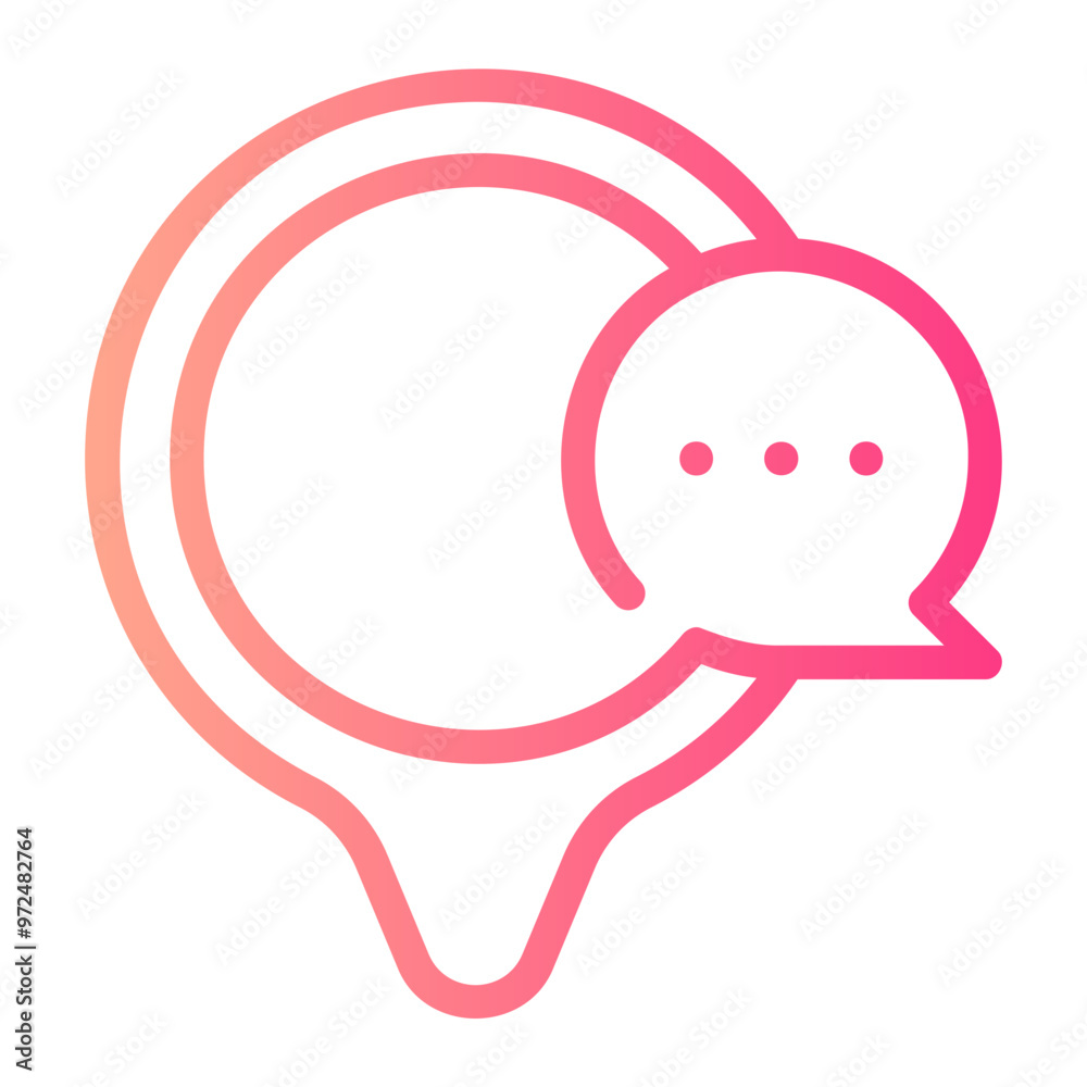 chat gradient icon chat gradient icon