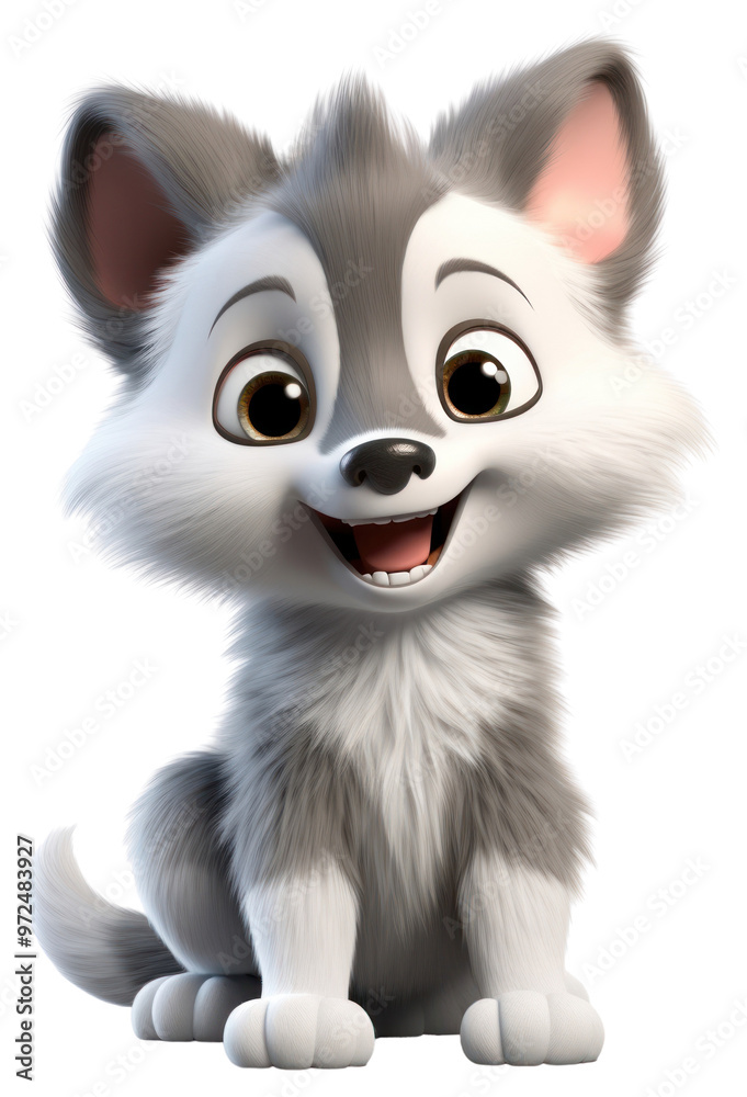 Obraz premium PNG Cartoon mammal animal white.
