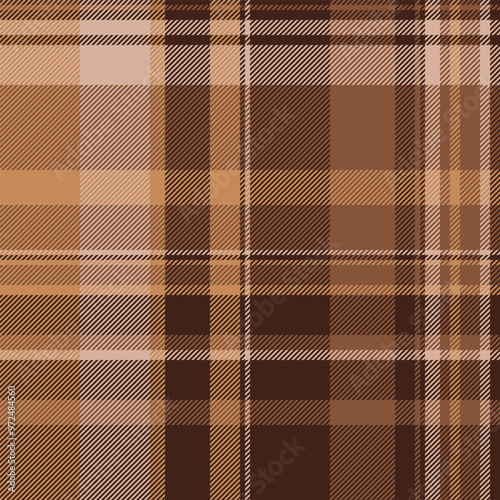 Difficult texture vector fabric, repeat background textile plaid. Tattersall seamless tartan pattern check in orange and dark colors. photo