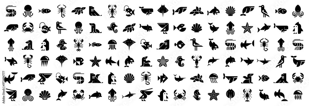 Animals logos collection. Animal logo set. Icon design Animals logos collection. Animal logo set. Icon design