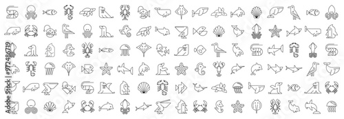 Animals logos collection. Animal logo set. Icon design
