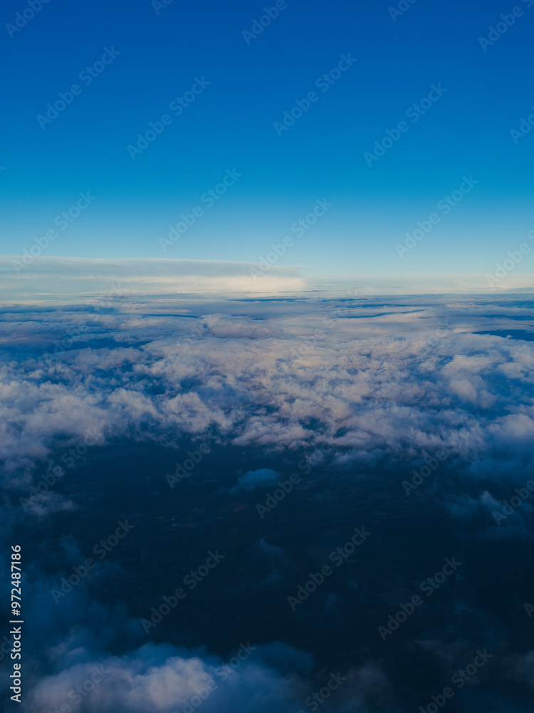 view on cloudscape from above view on cloudscape from above