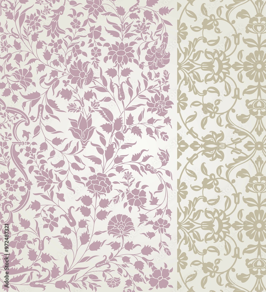 wedding card design, traditional paisley floral pattern , royal India wedding card design, traditional paisley floral pattern , royal India