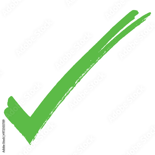 Green grunge check mark icon design element
