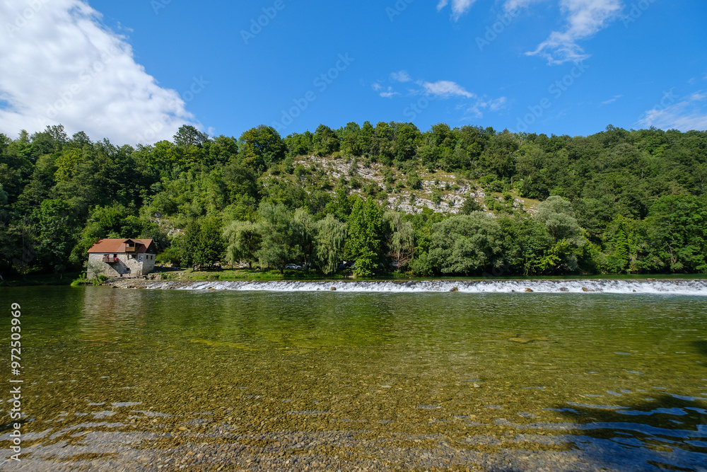 Stari pod bathing place on Kolpa river at Adlešiči Stari pod bathing place on Kolpa river at Adlešiči