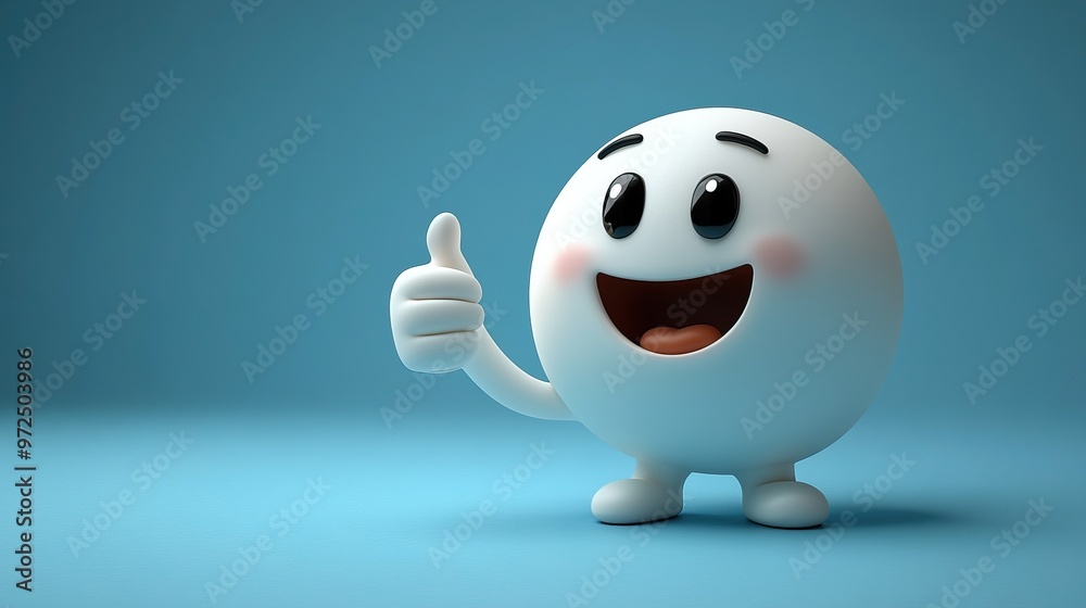 3d funny cartoon character flexible boneless hand appears thumb up isolate3d on blue background like gesture best offer recommendation concept 3d funny cartoon character flexible boneless hand appears thumb up isolate3d on blue background like gesture best offer recommendation concept