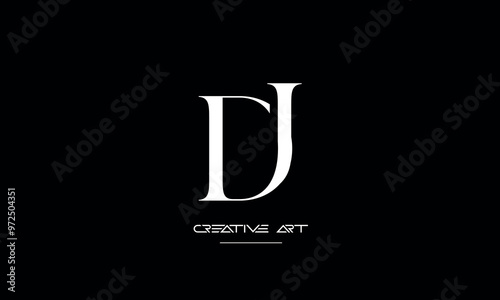 JD, DJ, J, D abstract letters logo monogram