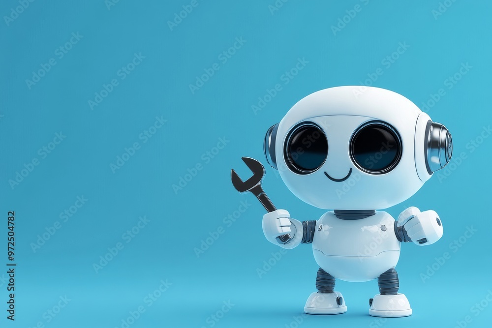 A modern robot chatbot with stock for science and business. A technology and engineering concept. A modern robot chatbot with stock for science and business. A technology and engineering concept.