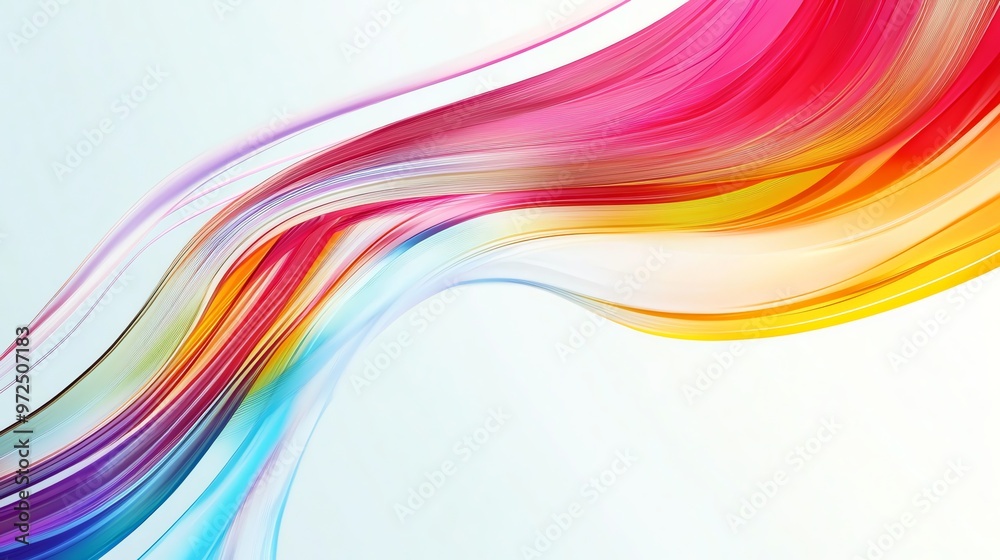 A colorful abstract background with wavy lines of color on a light background. A colorful abstract background with wavy lines of color on a light background.