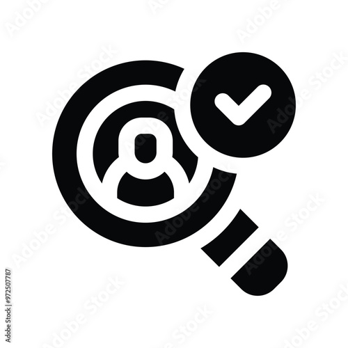 recruitment icon. vector glyph icon for your website, mobile, presentation, and logo design.