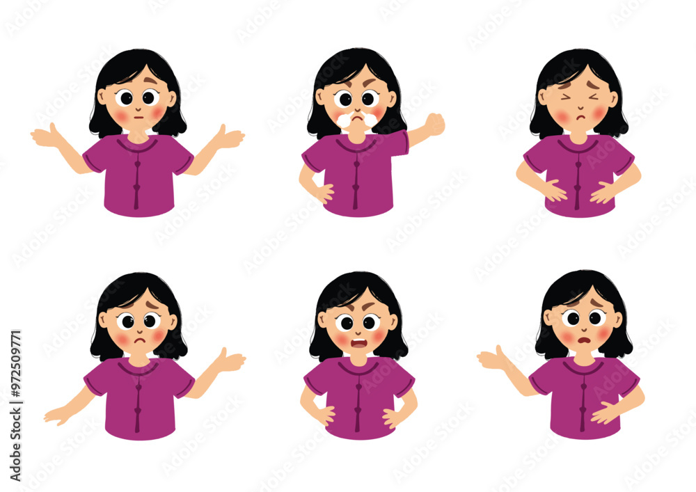 set or bundle of cute child facial expression emoji emoticons set or bundle of cute child facial expression emoji emoticons