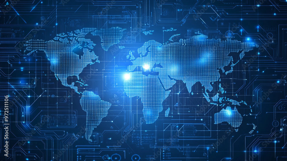 Global network connection. World map point and line of global business, digital world map. Global network connection. World map point and line of global business, digital world map.