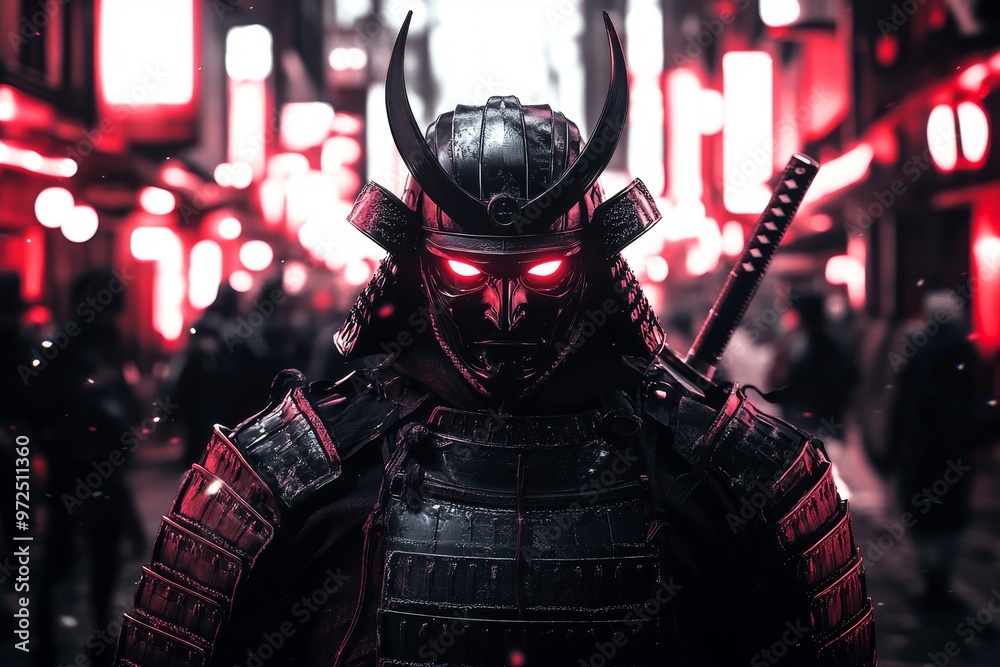 Obraz premium Images of medieval knights wearing dark armor