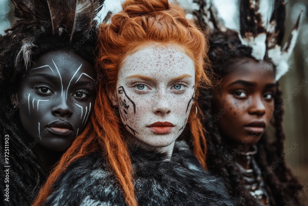 Generated AI photo of a strong, confident ancient female warrior Generated AI photo of a strong, confident ancient female warrior