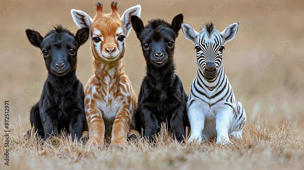 Cute baby wild animals
