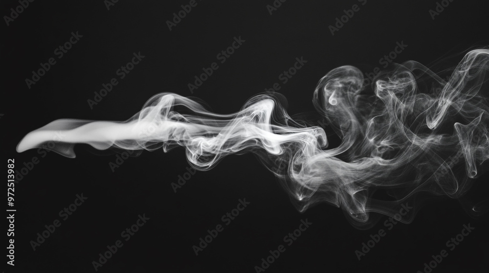 smoke on black background,  Special effect of steam, smoke, fog, clouds.