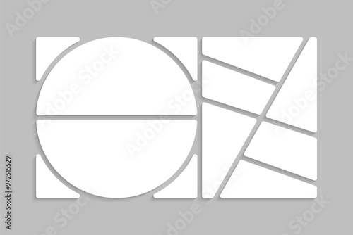Template collage of eight frames, images, photo