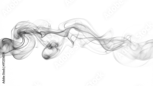 Black powder explosion isolated on white background, charcoal like particles concept. smoke isolated on white