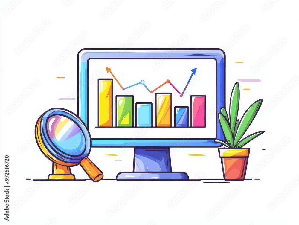 Marketing analytics report, campaign performance analysis, flat design illustration Marketing analytics report, campaign performance analysis, flat design illustration