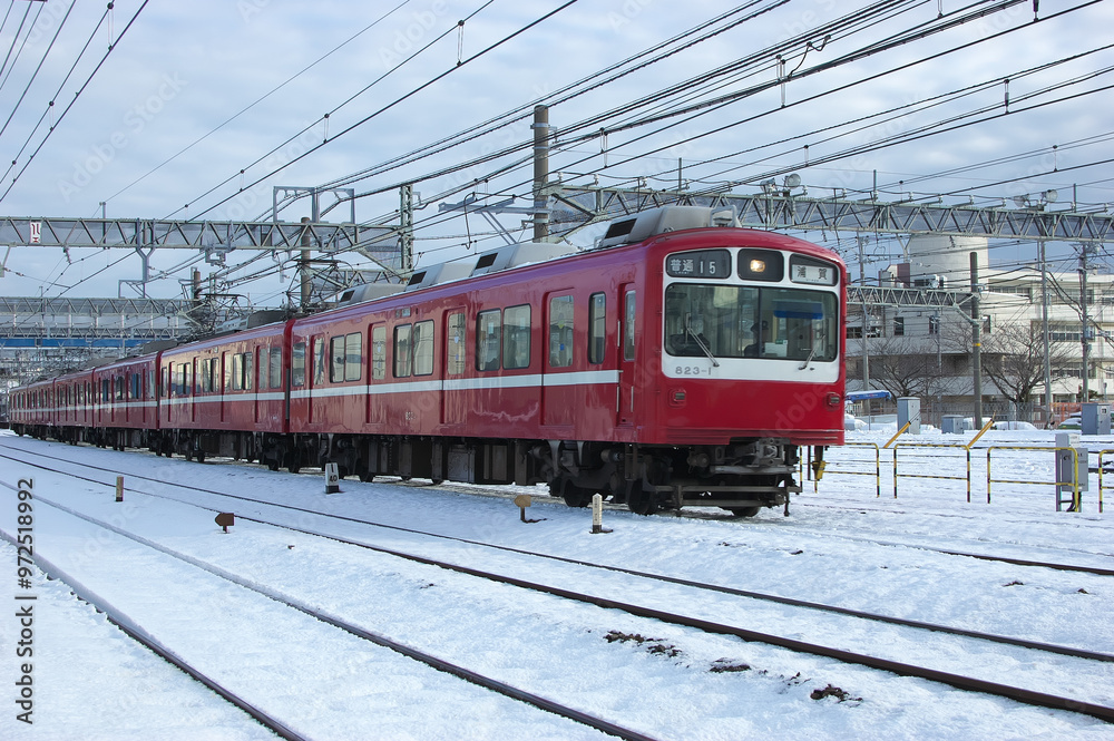 雪と京急800型 雪と京急800型
