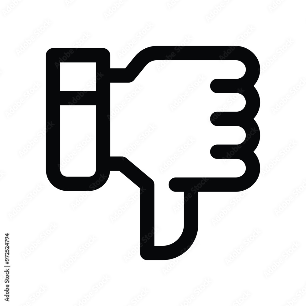 dislike icon. vector line icon for your website, mobile, presentation, and logo design. dislike icon. vector line icon for your website, mobile, presentation, and logo design.