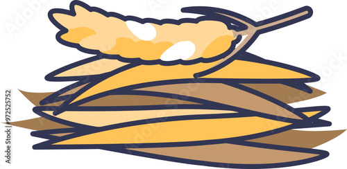 Illustration of a wheat sheaf, symbolizing agriculture and natural products.