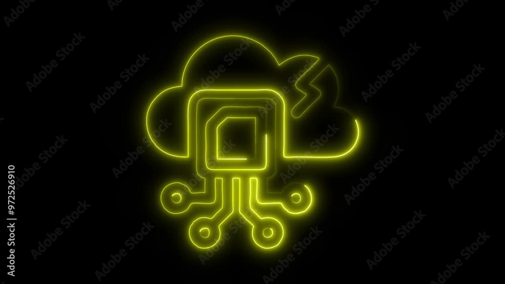 Digital Disruption Icon in Video HD Neon Animation – Technology and Innovation Symbol with Dynamic Glow on Black Background Digital Disruption Icon in Video HD Neon Animation – Technology and Innovation Symbol with Dynamic Glow on Black Background