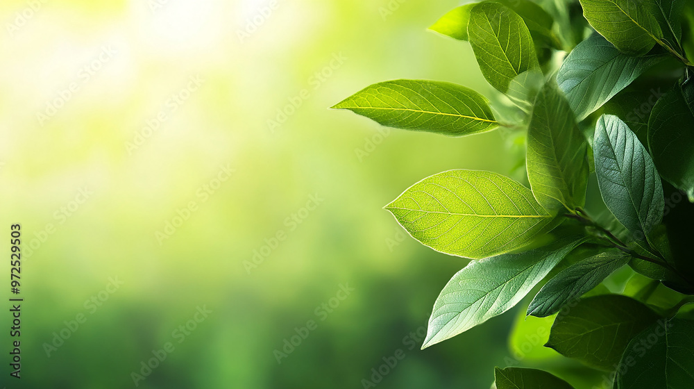green leaves with blur background