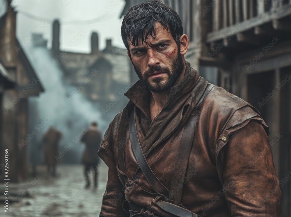 Post-Apocalyptic Wasteland Warriors in armor suits, generated by stock Post-Apocalyptic Wasteland Warriors in armor suits, generated by stock