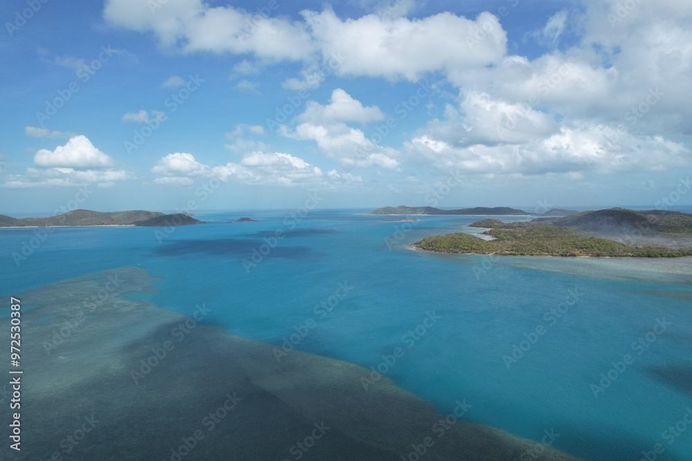 Obraz premium Aerial photo of Thursday Island Queensland Australia