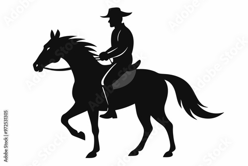 Horse rider vector silhouette,horse illustration