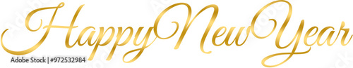 gold lettering - happy new year