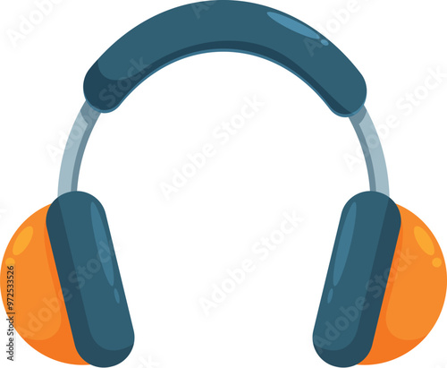 Modern noise canceling headphones are protecting hearing with style in a cartoon illustration