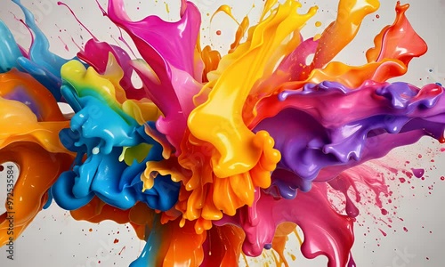 Farbexplosion – Kreatives Farbspritzbild