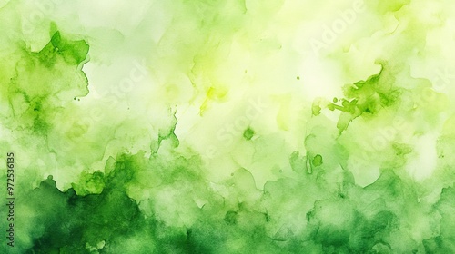 Bright lime green watercolor background - Vibrant fresh abstract texture with natural edges and splatters, perfect for energetic, lively designs like summer events, kids' products, healthy food