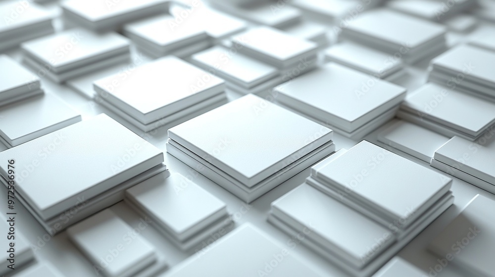 3d render loop vertical video of abstract minimal white background twisting geometric shapes spin rotating deck of square blank cards 3d render loop vertical video of abstract minimal white background twisting geometric shapes spin rotating deck of square blank cards