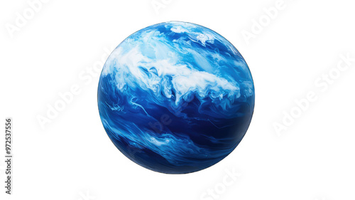 A deep blue representation of Neptune Transparent background Created With Generative AI Technology 