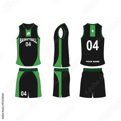 Basketball jersey set template collection.	