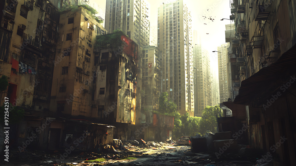 Fototapeta premium Luxury Towers, Forgotten Streets