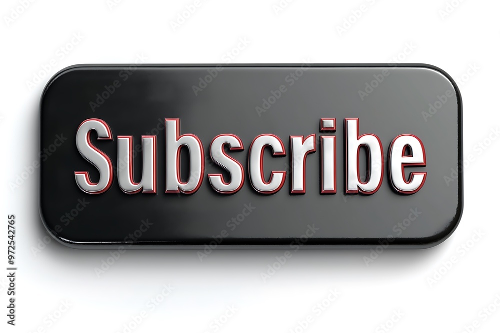 3d subscribe label button icon isolated on white background 3d subscribe label button icon isolated on white background