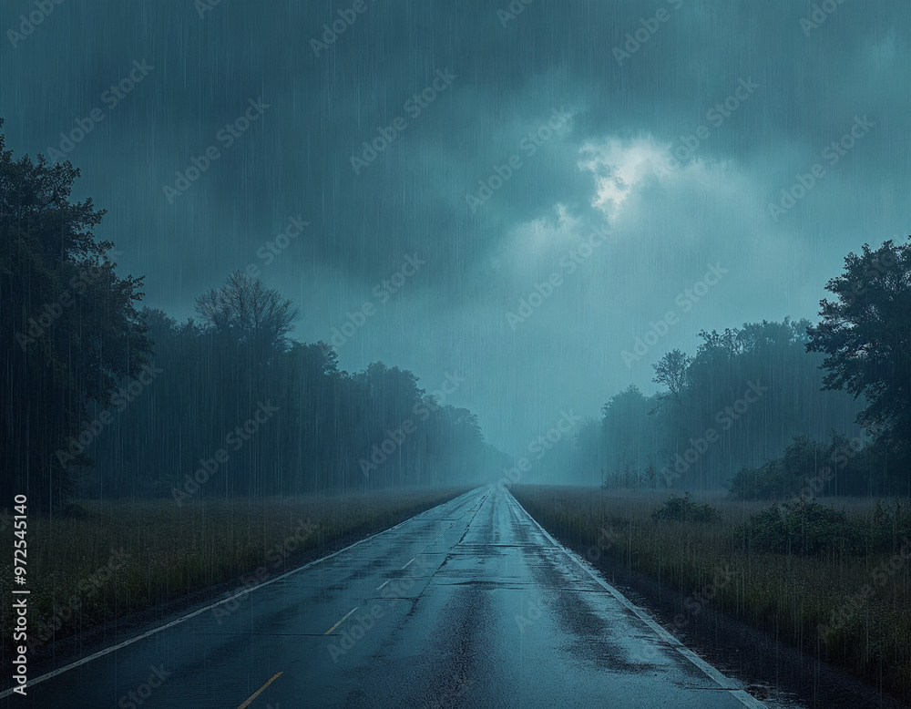 Concept photo of rainy day, landscape background Concept photo of rainy day, landscape background