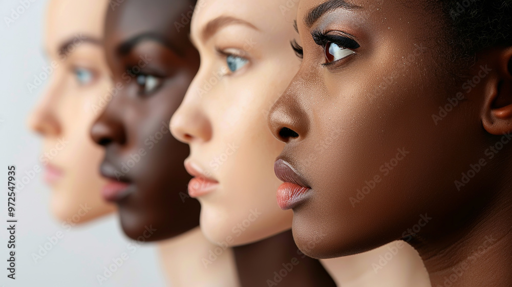 Diverse Women's Profiles: Multi-ethnic Beauty, Unity, and Portraits in Perfect Harmony Diverse Women's Profiles: Multi-ethnic Beauty, Unity, and Portraits in Perfect Harmony