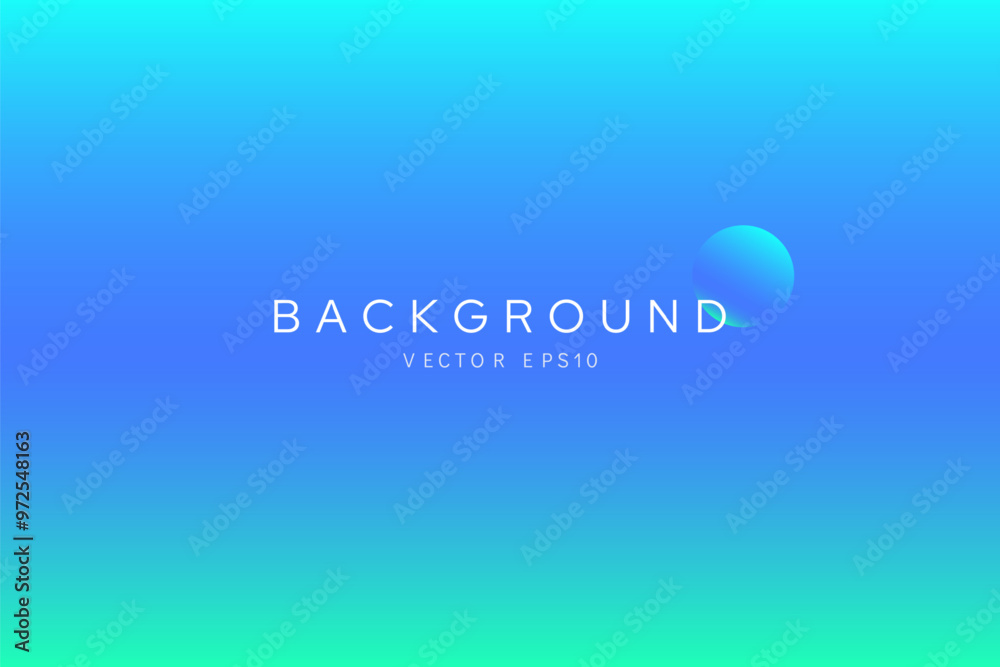 Bright vivid green and blue gradient color gradient background vector design