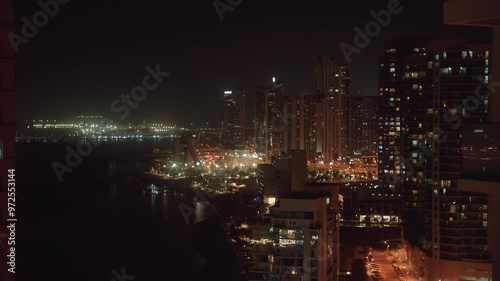 Wallpaper Mural Abu Dhabi, United Arab Emirates Al Reem and Al Maryah islands at nighttime Torontodigital.ca